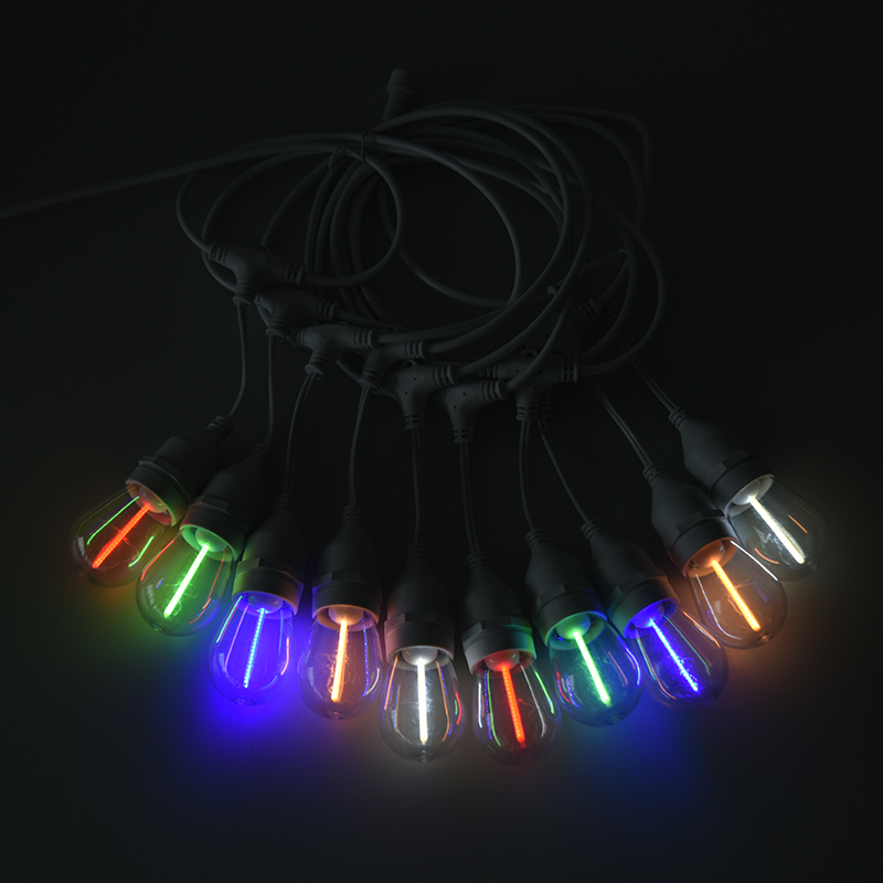 S14 Tentorium String E27 Spiral RGBY Meteor lux String
