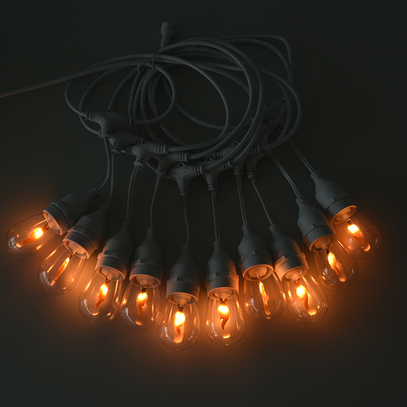 S14 Pendant Type E27 Spiral calidum album String luminaria 3.5V Low intentione Salutis Model