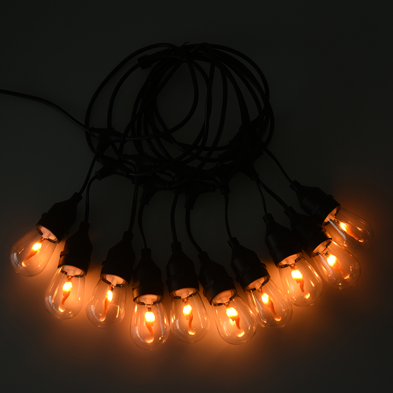 S14 Pendant Type E27 Spiral Warm White String Lights 3.5V Low Voltage Safety Model